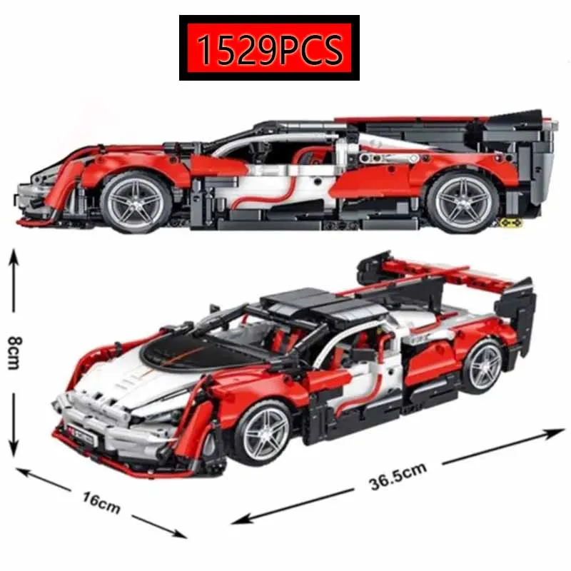 

1529PCS 1:14 Science Technical Machinery Supercar Racing Model Assembling Building Blocks Children's Puzzle Toys Gift Decoration