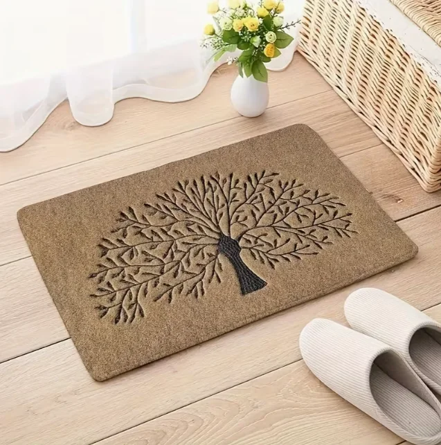 Tree of Life Welcome Door Mat Machine Washable Floor Mat for Doors Kitchen Living Room Bedroom Decoration Floor Mat Decoration
