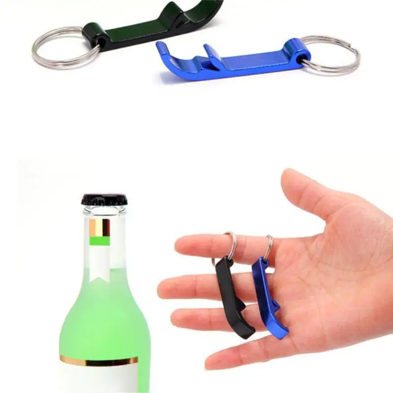 Portable Beer Bottle Opener Keychain Mini Pocket Metal Beverage Bottle Opener Custom Logo Promotional Gift Personalized Giveaway