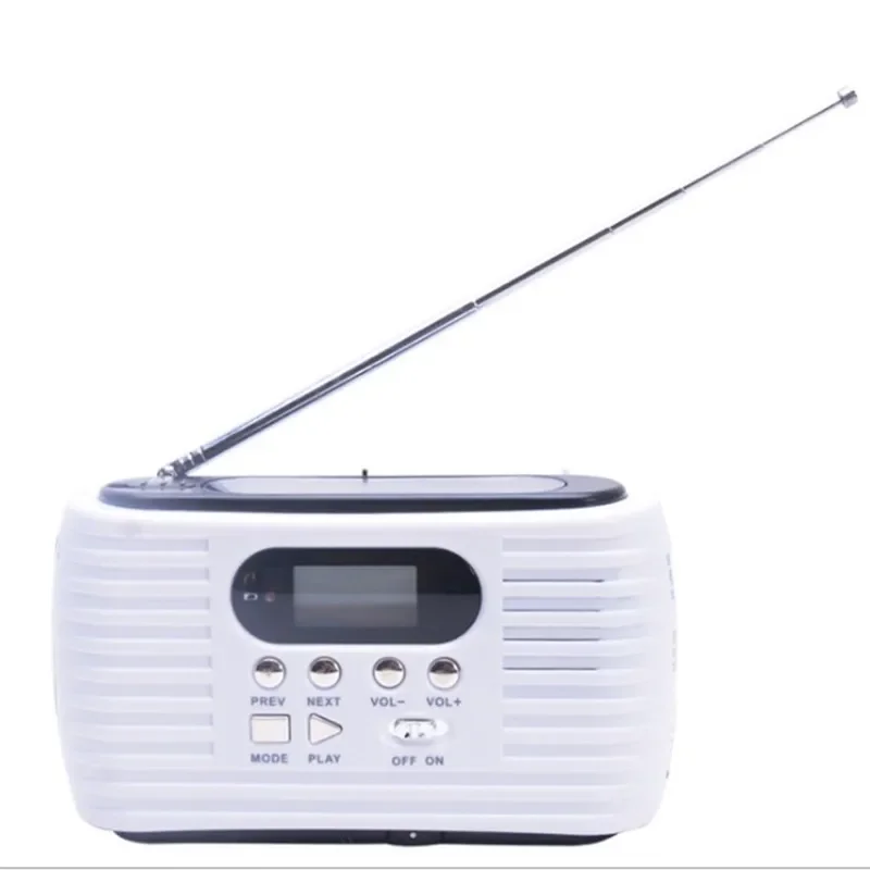 المحمولة AM راديو FM مصباح ليد USB شاحن الهاتف الطاقة الشمسية اليد هزة بطارية ليثيوم تعمل بالطاقة بنك الطاقة في الهواء الطلق مع مكبر الصوت