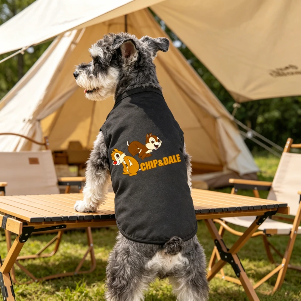 1PC CHIP&DALE printed pet vest, fashionable pet round neck s