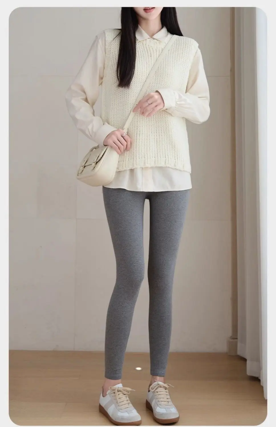 Reine Baumwolle Leggings Frauen Herbst Große Größe Hohe Taille Enge Neun-punkt Verdickte Kleine Füße Machen Sie Sie Schlank warme Hosen