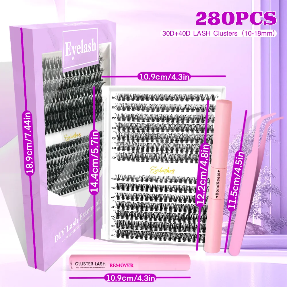 مجموعة مجموعات الرموش رموش فردية سميكة لاش السندات وختم ومزيل رموش المنك الصناعية رمش تمديد لتقوم بها بنفسك