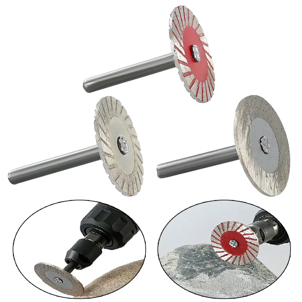 1pc Cutting  Disc 6mm Shank Circular Saw  Blade Wood Metal Stone Cutting  Discs With Mandrel For Wood Metal Stone Granite Marble
