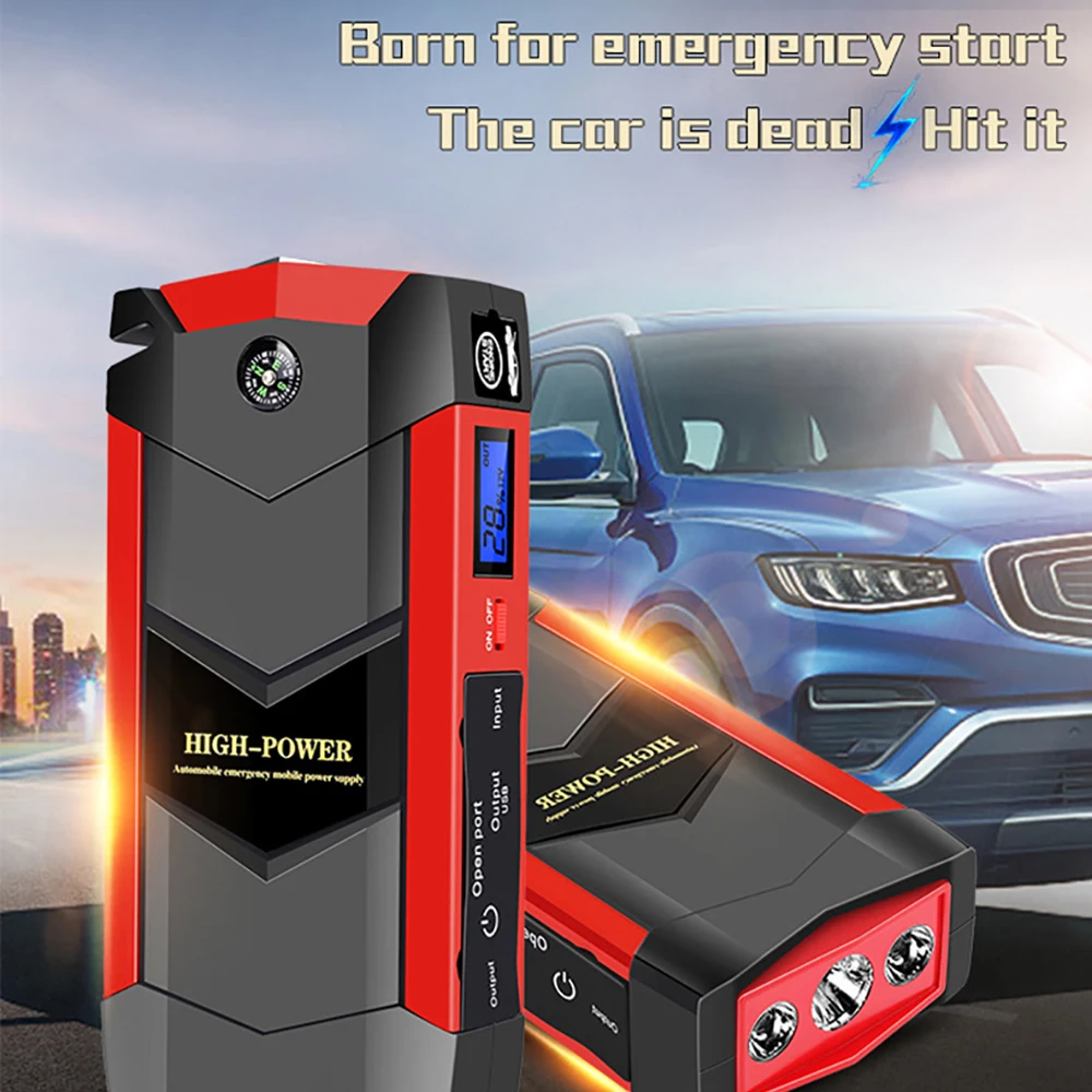 New 1000A Car Jump Starter 6000mAh Power Bank Petrol Diesel Car Battery Charger Starting for Auto Battery Booster To Start Car