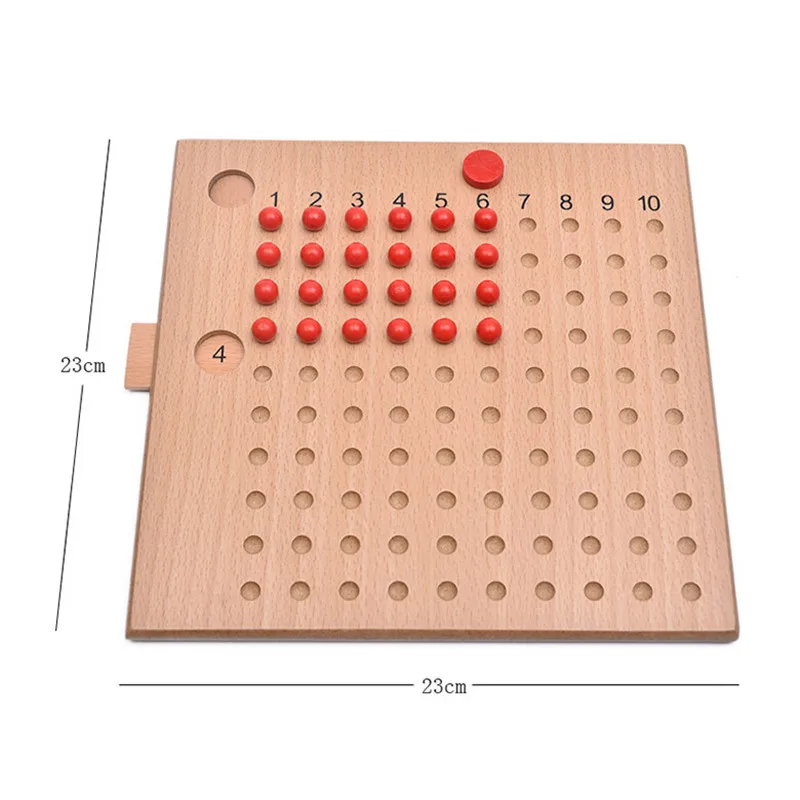 Jouets mathématiques en bois pour enfants, matériaux Montessori, perles colorées, planche d'addition et de soustraction, fuchsia