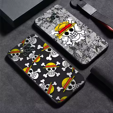 One Piece Cool Logo Black Soft Phone Cover Case for Xiaomi Poco C75 C40 F1 F3 M5 C50 M3 M4 M7 Pro C61 X3 X4 X5 X7 Pro C71