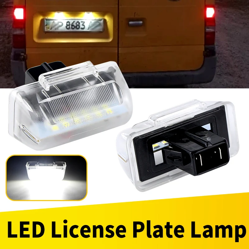 2Pcs For Ford Transit Connect 2002-2013 Transit MK5 MK6 MK7 1985-2014 6000K White LED Rear License Number Plate Lights No Error