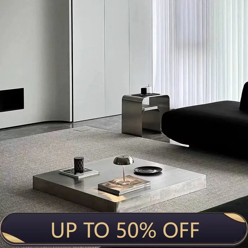 Nordic Creative Design Stainless Steel Corner Table Simple Light Luxury Sofa Square Tables Living Room Home Module Platform