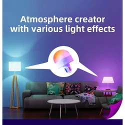 Magnetic Suction Bulb RGB Color Remote Dimming USB Rechargeable Night Light E27 Detachable Emergency Puck Lamp Reading