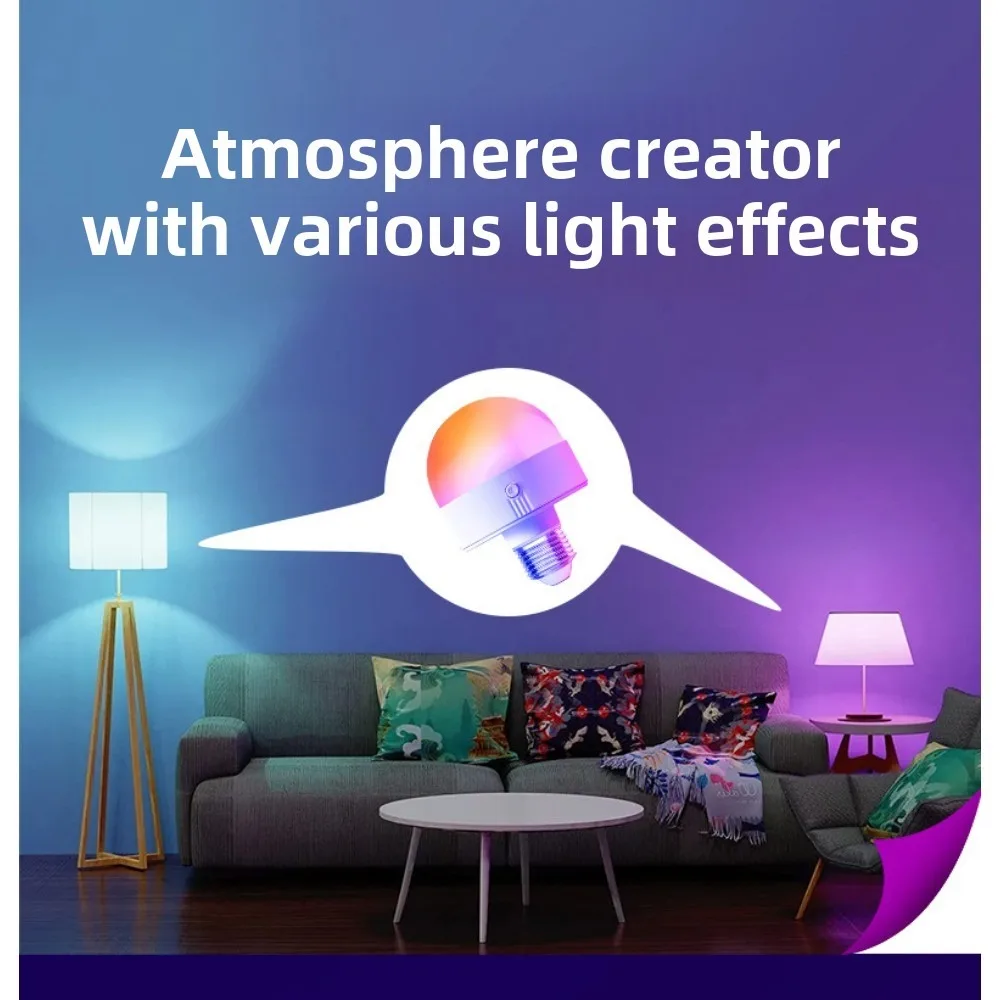 Magnetic Suction Bulb RGB Color Remote Dimming USB Rechargeable Night Light E27 Detachable Emergency Puck Lamp Reading