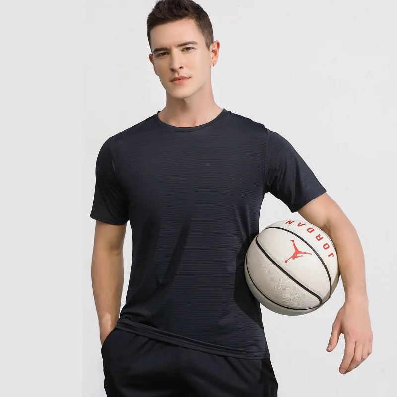 Summer Quick-Drying Round Neck T-shirt Mesh Breathable Sports Fitness Short-sleeved T-shirt 8 Colors