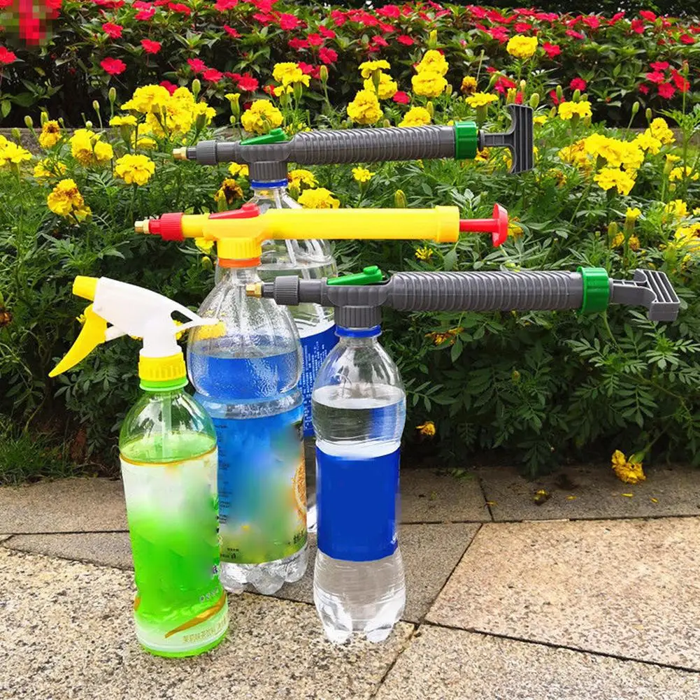 High Pressure Air Pump Manual Sprayer Adjustable Drink Bottle Spray Head Nozzle Garden Watering Tool Sprayer Agriculture Tools