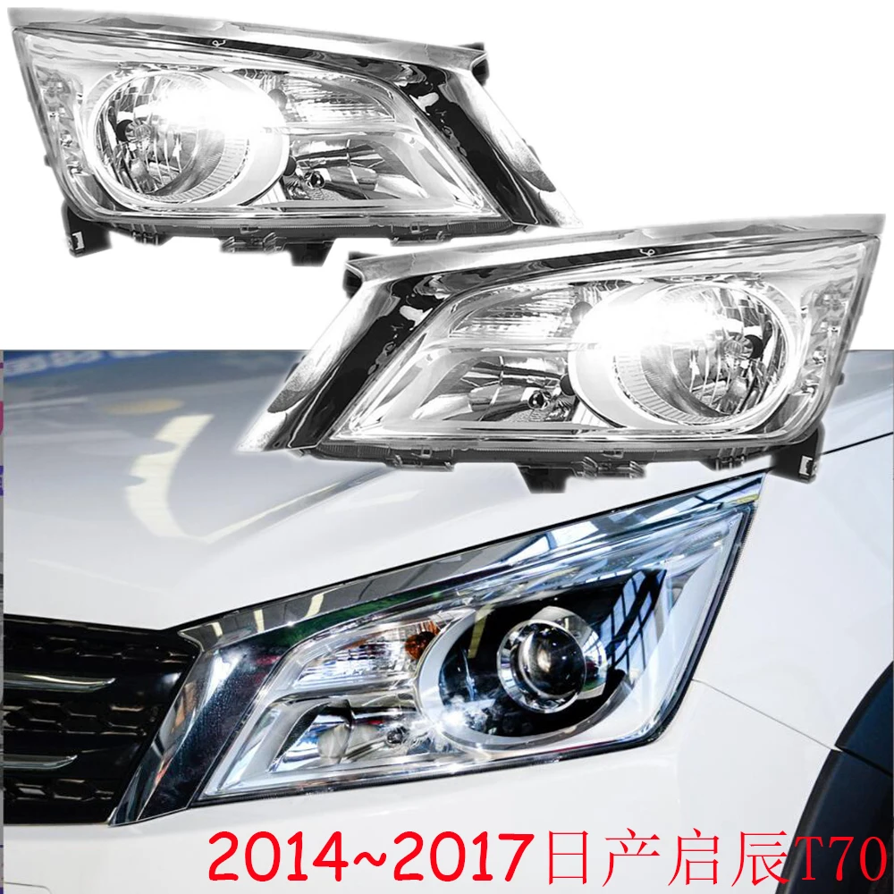 1pcs car bumper headlamp For Nissan T70 headlight 2014~2017y car accessories head lamp for Nissan T70 fog light