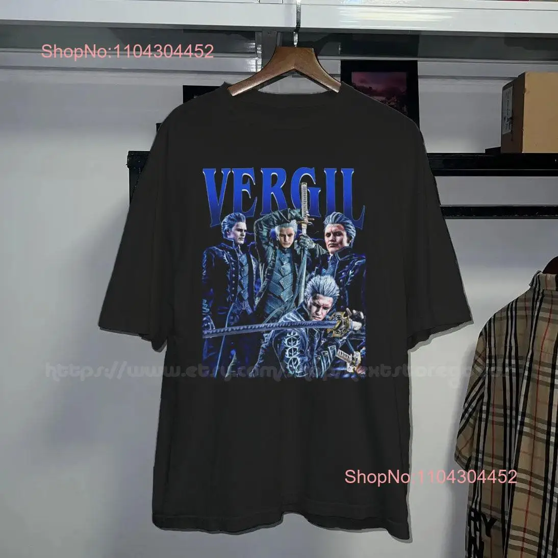 Vergil DMC 90s Vintage T Shirt Gamer Stuff Ideal for Video Game Enthusiasts long or short sleeves