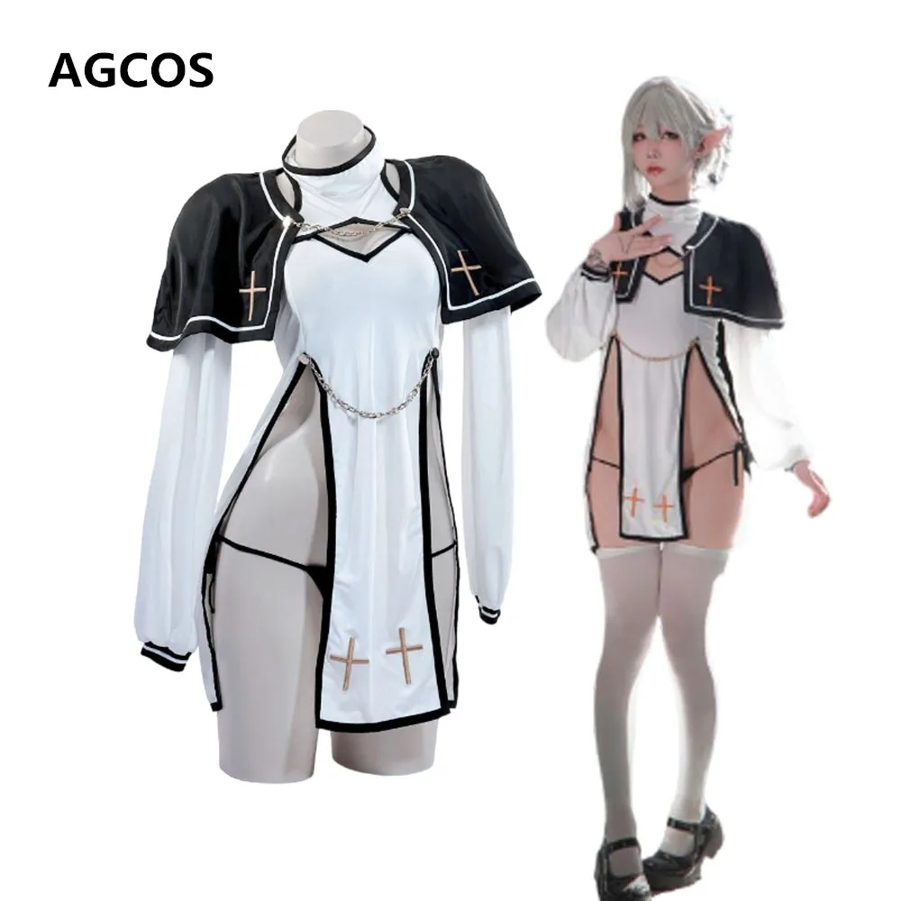 

AGCOS Original Design Purgatory Priest Cosplay Woman Halloween Nun Cosplay Dress Sexy Costumes