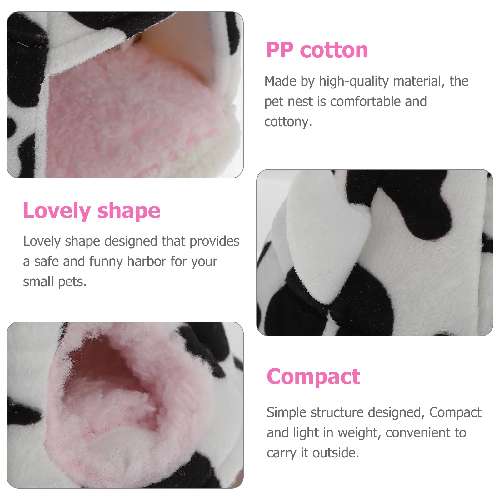 

1pc Hamster House Bed Cave Nest Hideout Warm Winter Pet Supplies Travel Accessories Comfortable Cotton Small Pets Play