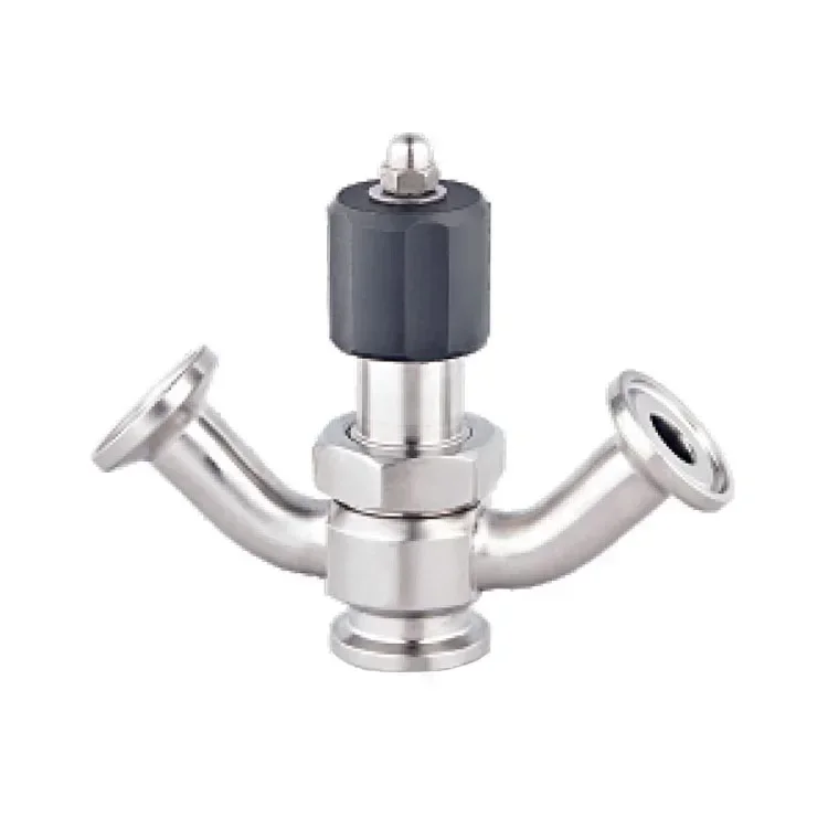 Stainless Steel Manual Aseptic Sampling Valve Two-Way Connection Ball Structure for Water Sanitary Sampling