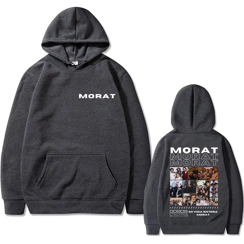 Singer Morat Band Double Sided Print Hoodie Mi Vida Entera Tracksuit Men Women Casual Oversized Hoodies Male Fashion Pullover