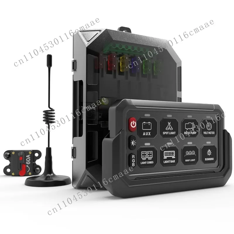 8-key Wireless Switch Panel for 8-channel Touch Switch Panel for RV and Yacht Modification RGB