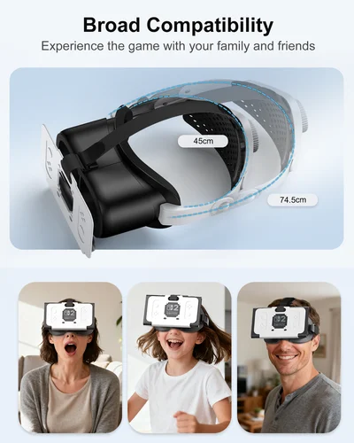 Imagen 2 del producto Gafas VR mejoradas para Nintendo Switch 2 con lentes HD ajustables y correa cómoda para la cabeza, gafas 3D Virtual Boy para Switch 2