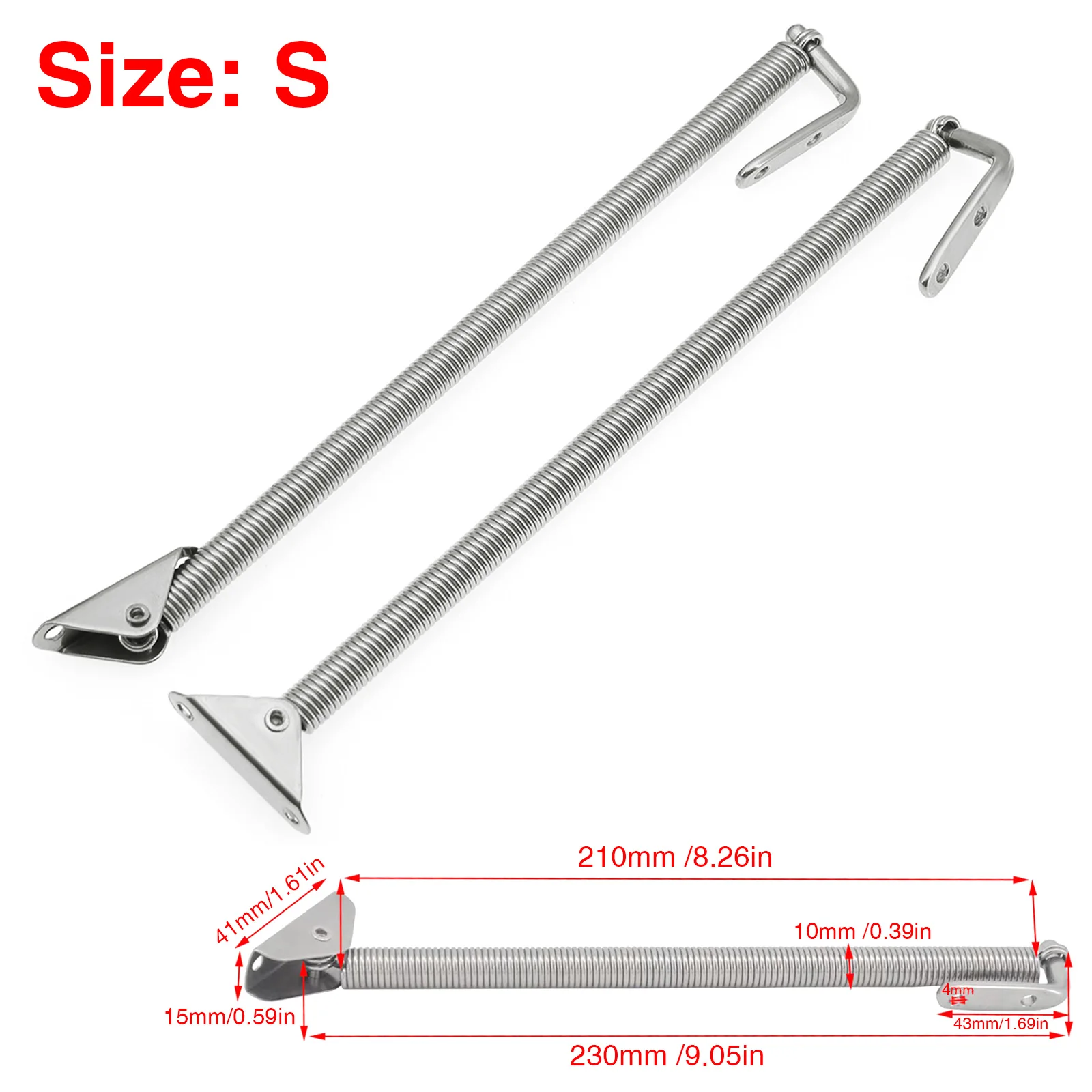

1 Pair Boat Accessories Marine Stainless Steel 230mm 260mm Hatch Spring Lid Support Spring Marine Yacht Parts