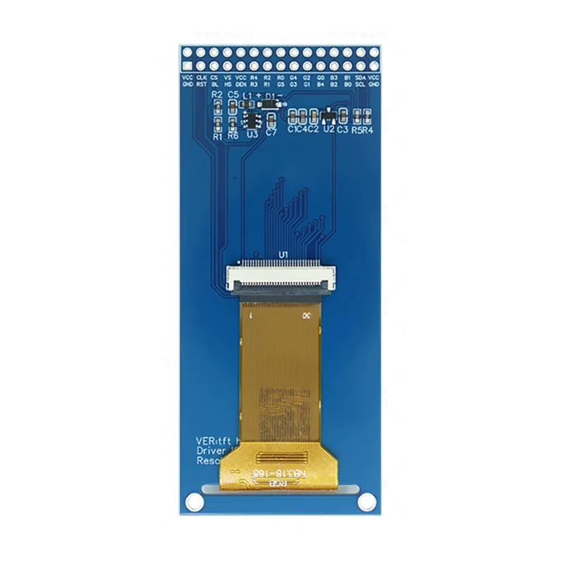 2.86 Inch 376x960 RGB Bar LCD Display, IPS Wide View Angle TFT Screen with ST7701 Controller, Color Screen Full View LCD Module