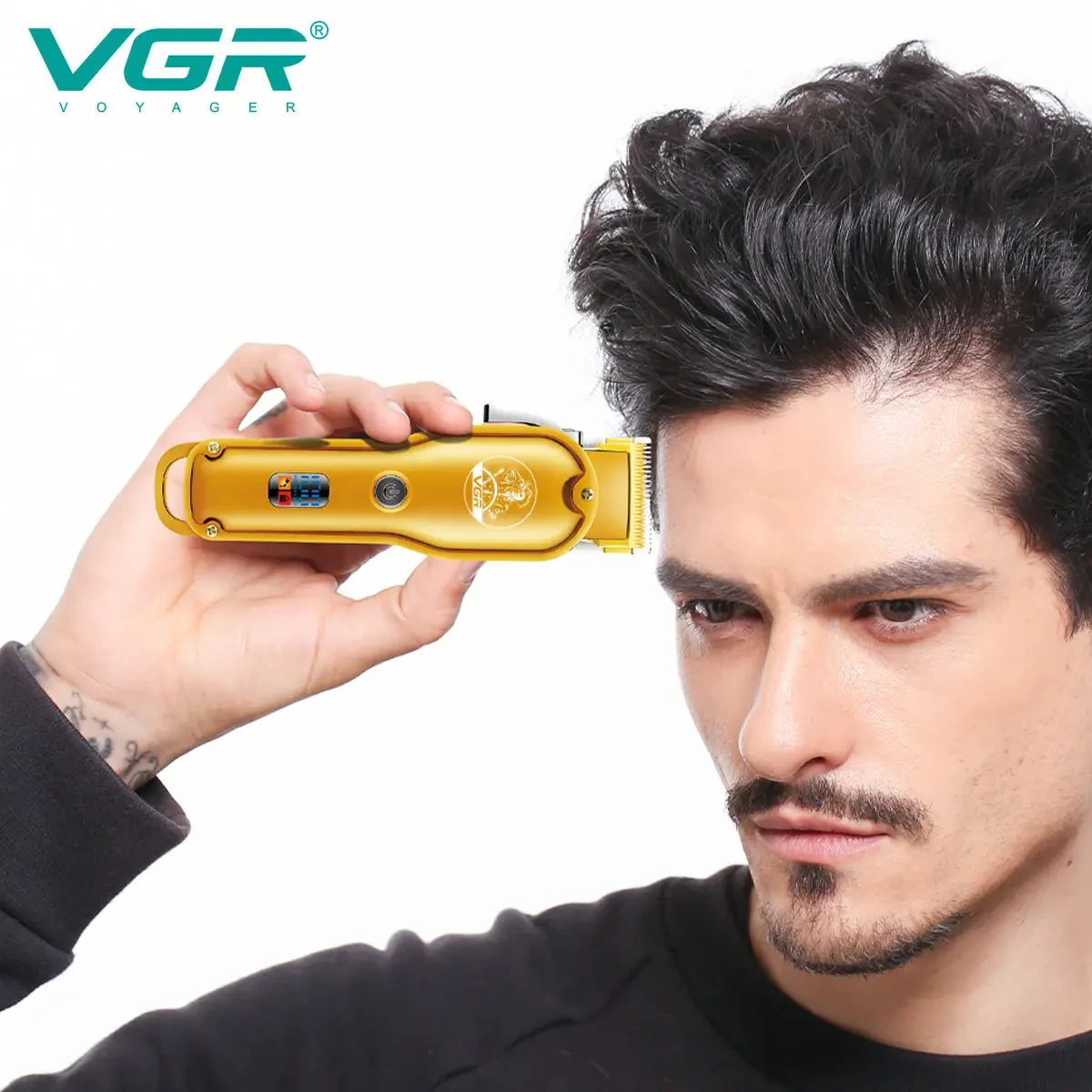 ماكينة قص الشعر VGR 650 ماكينة قص الشعر الكهربائية اللاسلكية الاحترافية القابلة لإعادة الشحن للرجال #4