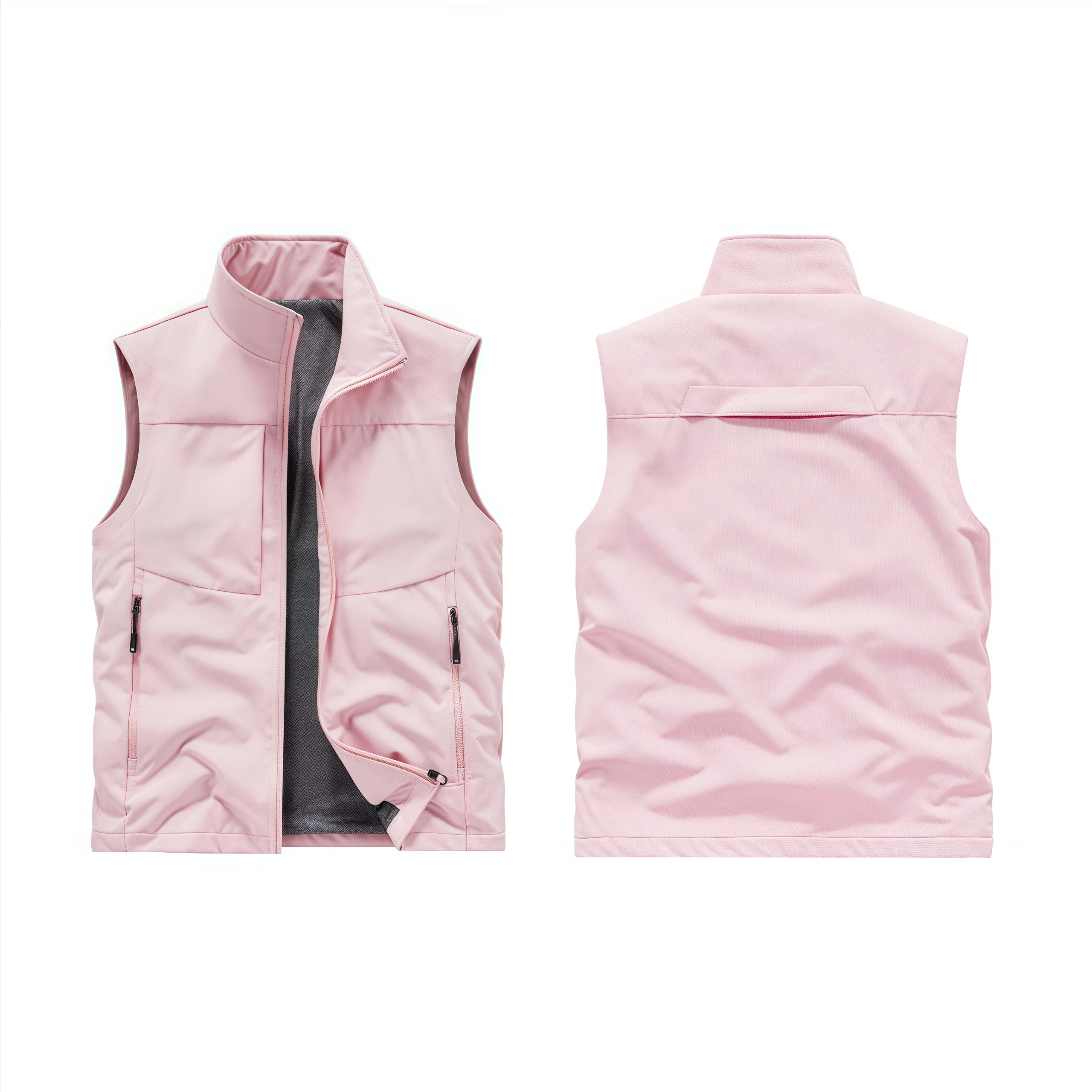 Four-season outdoor stand-up collar work vests custom-printed logo corporate work clothes jackets and work uniform