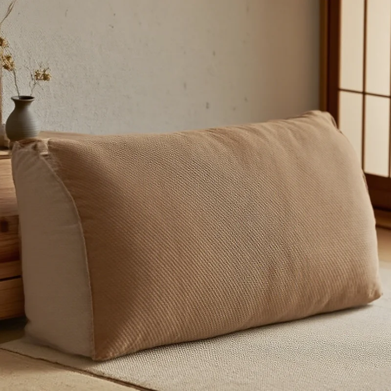1pc Detachable soft pillow  Nordic single sofa cushion  triangular waist pillow  bedroom headboard available  washable