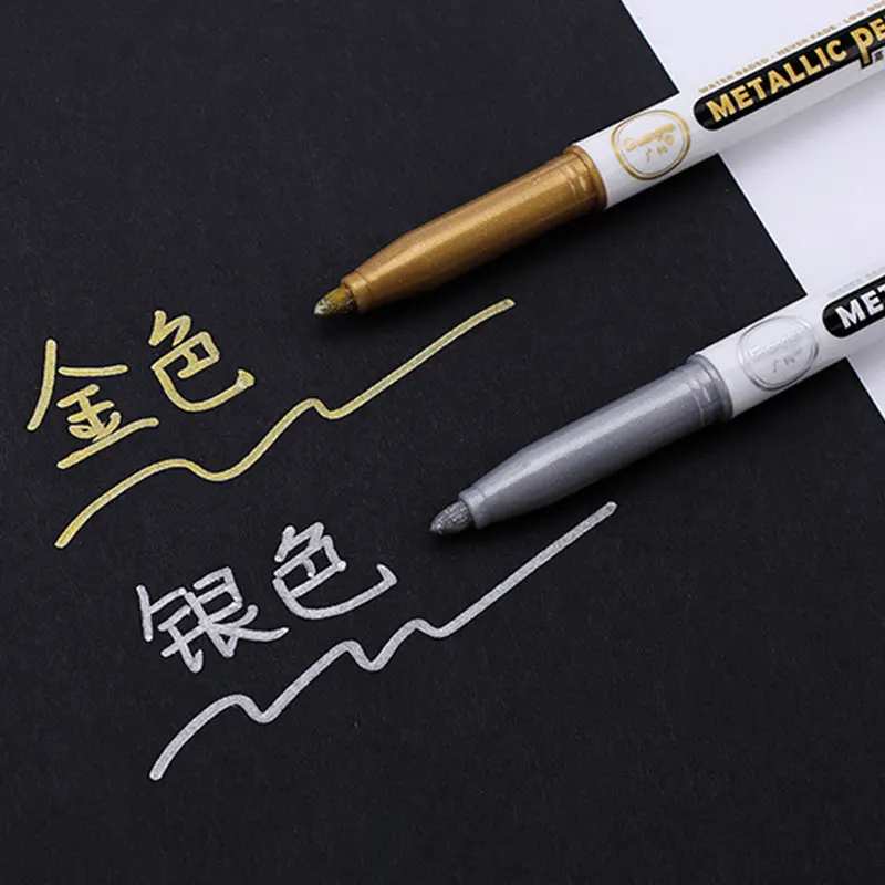

150Pcs Metallic Pen Gold Silver Resin Drawing Pen Acrylic Paint DIY Epoxy Resin Mold Highlight Permanent Marker Handmade Crfat
