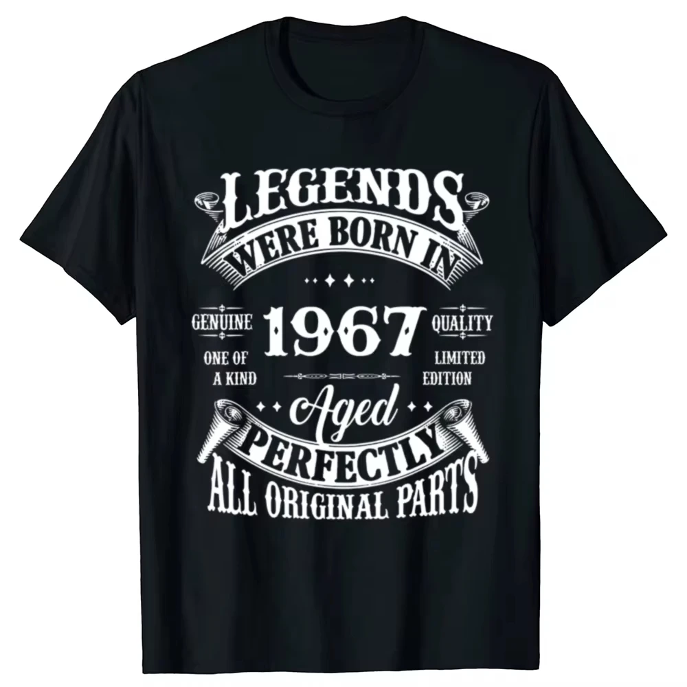 Made In 1967 T Shirts 57 Years Birthday Gift Funny Unisex Graphic Fashion New Cotton Short Sleeve O-Neck Harajuku T-shirt