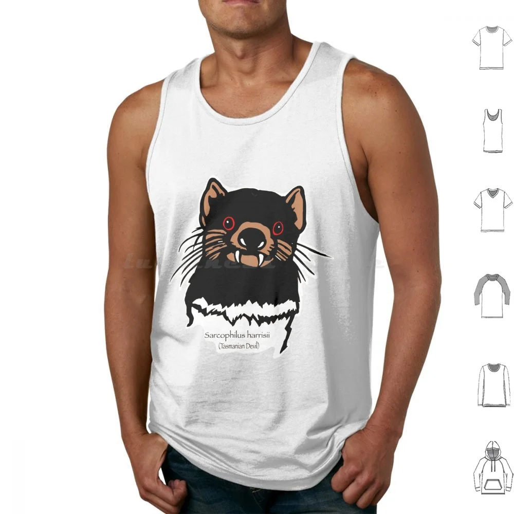 Tasmanian Devil Tank Tops Vest Sleeveless Art Tasmanian Devil Marsupial Australia Australian Tasmania Wildlife Fauna Cute