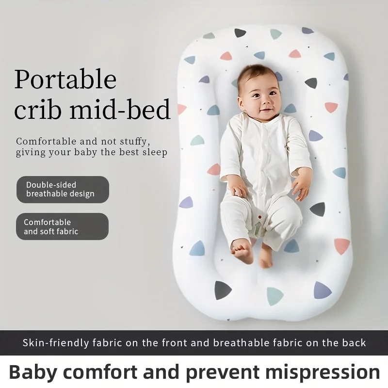 

1 pc Baby Crib, Newborn Baby, Anti Startle, Movable, Portable, Soothing, Anti Pressure Sleeping Bed ,Machine Washable