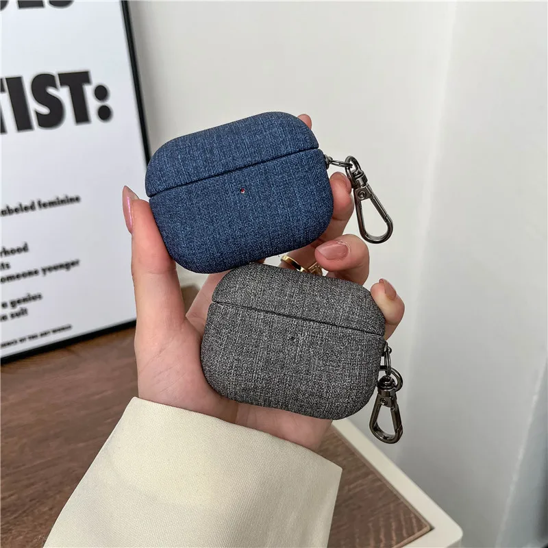 Étui en tissu pour Airpods Pro 2, PU AirPods Pro 2022, chaîne continent, Airpod 3 de luxe, accessoires pour écouteurs, 2e étuis