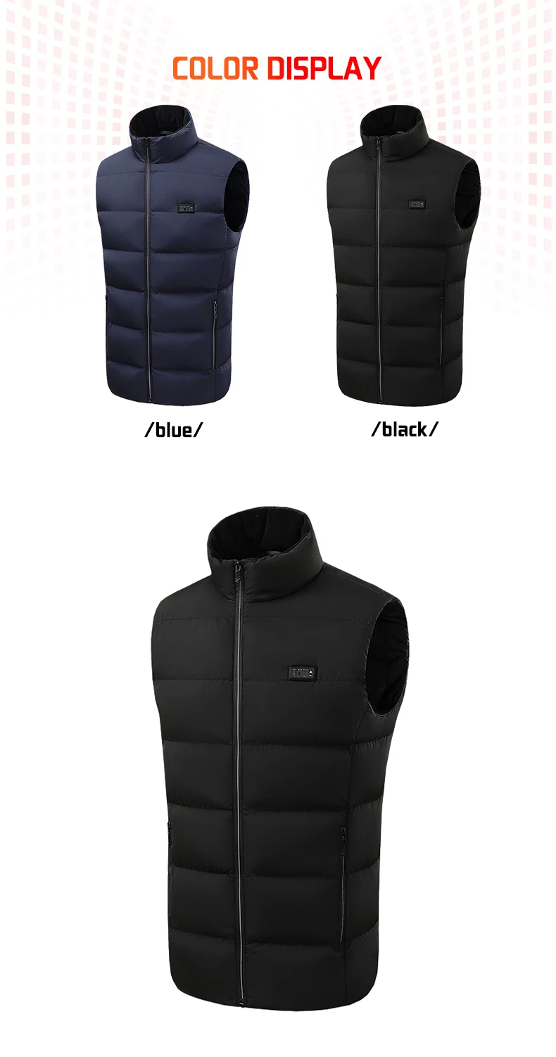 Electric Heated Vest 21 Heating Areas Full Body Warm USB Power Bank 3 Levels Windproof Winter Motorcycle Skiing Coat Men Women