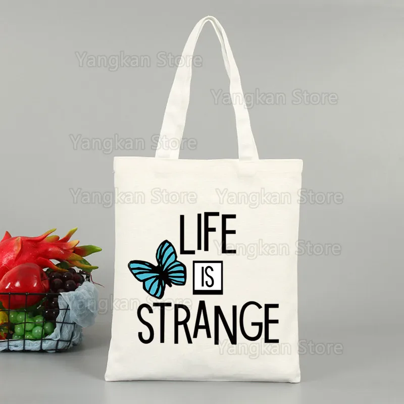 

Life Is Strange Canvas Shoulder Bag Customize Handbag Ladies Casual Tote Bag Large Capacity Reusable Shopping Bag