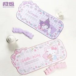 New Cute Sanrio Hello Kitty Kuromi Gaming Mouse Pad Wrist Rest Set Cartoon Anime Office Learning Computer Table Mat Keyboard Pad