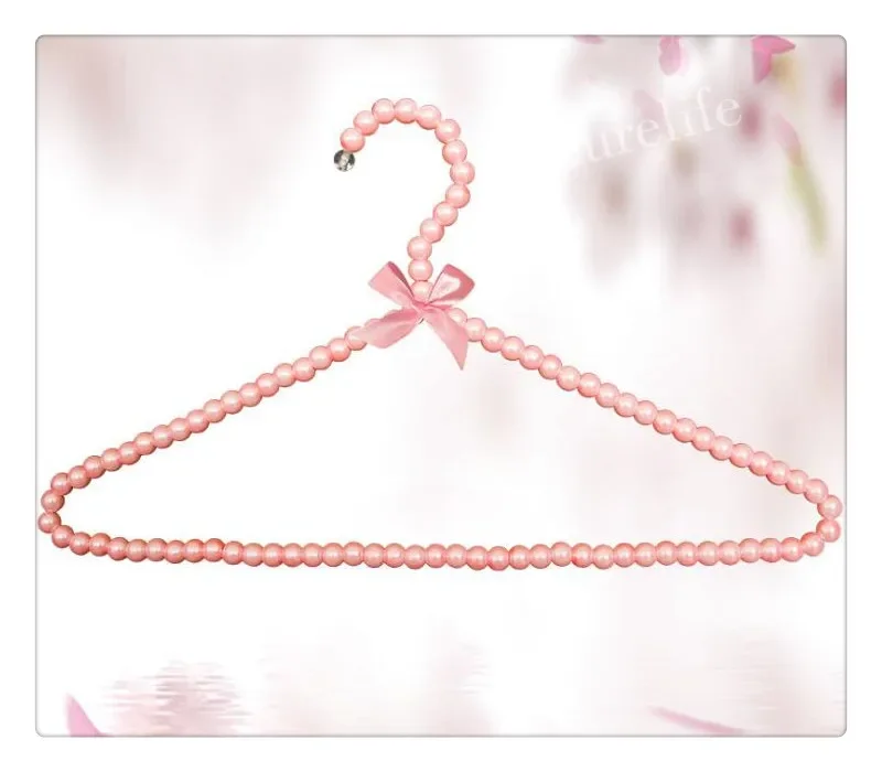 40cm Bathroom Products Hangers for Cothes Pearl Plastic Beautiful Fashion Woman White Pink Angel Clothes Rack