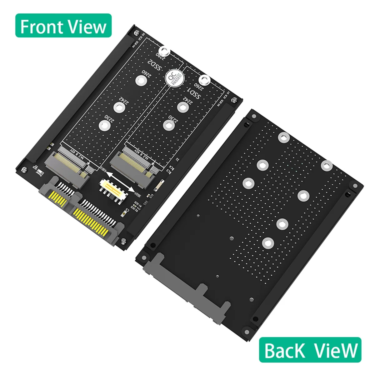 

Dual M.2 B Key/B&M Key SSD to 2.5Inch SATA III Adapter with Frame Bracket - Retain MSATA SSD As 7mm 2.5Inch SATA Drive