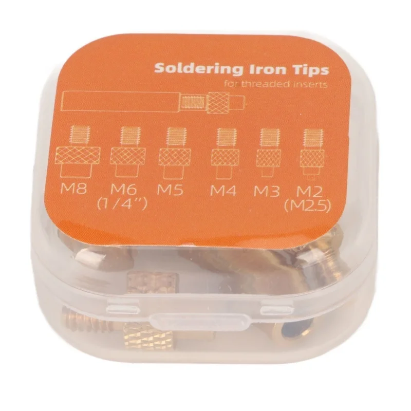 Soldering Tip M2 M2.5 M3 M4 M5 M6 1/4 Inch M8 Universal 936 Soldering Iron Head Heat Set Insert Tip For 3D Printer Parts