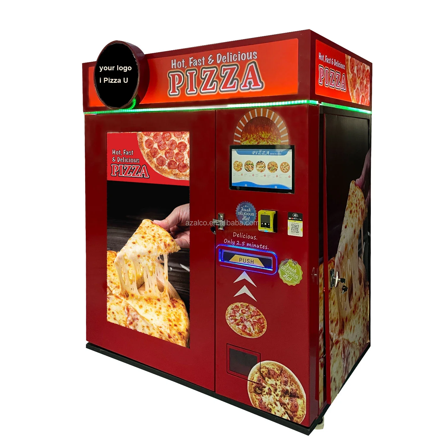 ODM Hot 12 Inch Pizza Making Vending Machine  Bank Card Reader Outdoor Business Self-service Robot Fast Food Fully Automatic