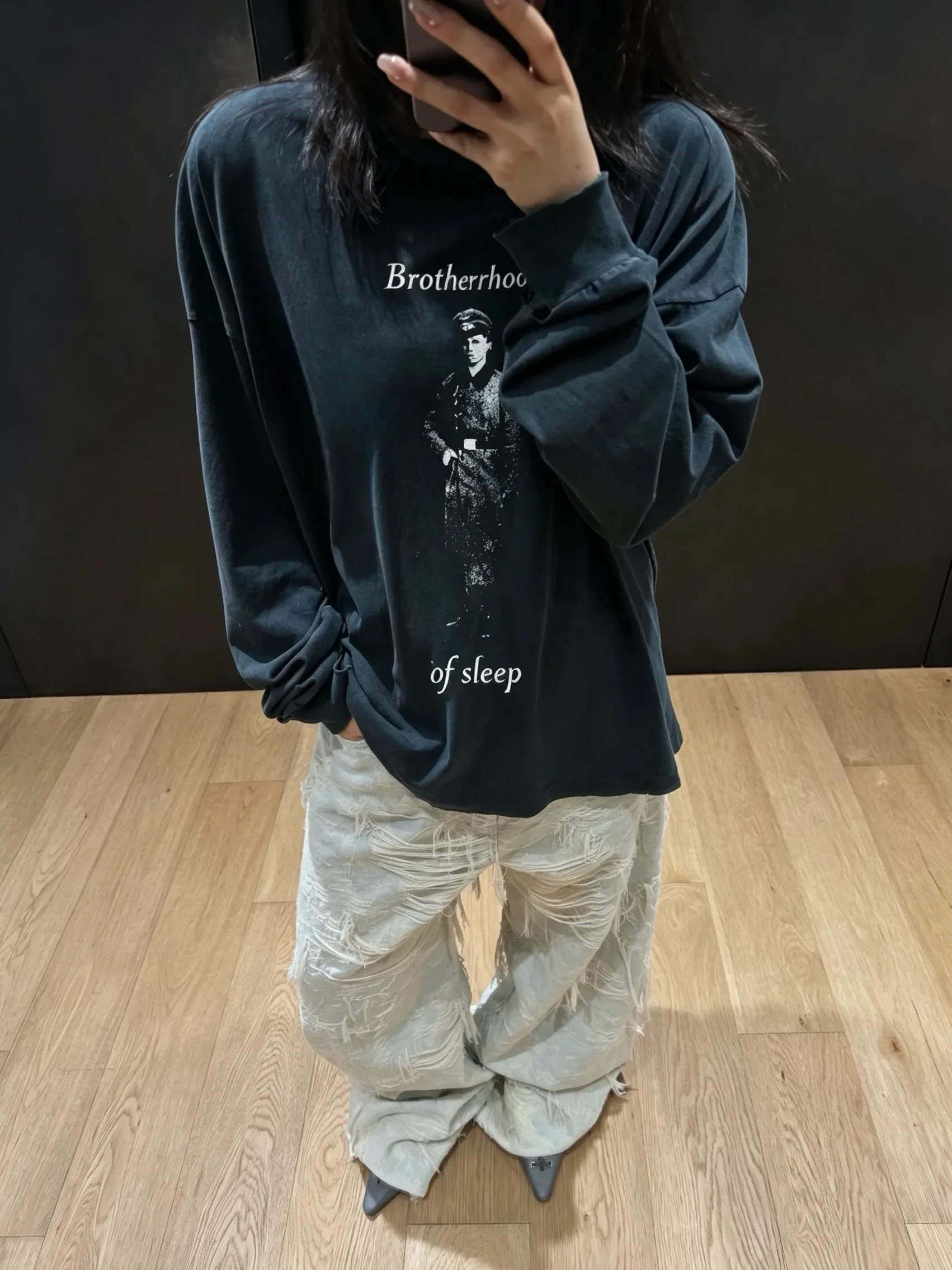 ER/D Festival Limited Sleeping Brothers Sheet Music Print Destruction Long Sleeve T-Shirt