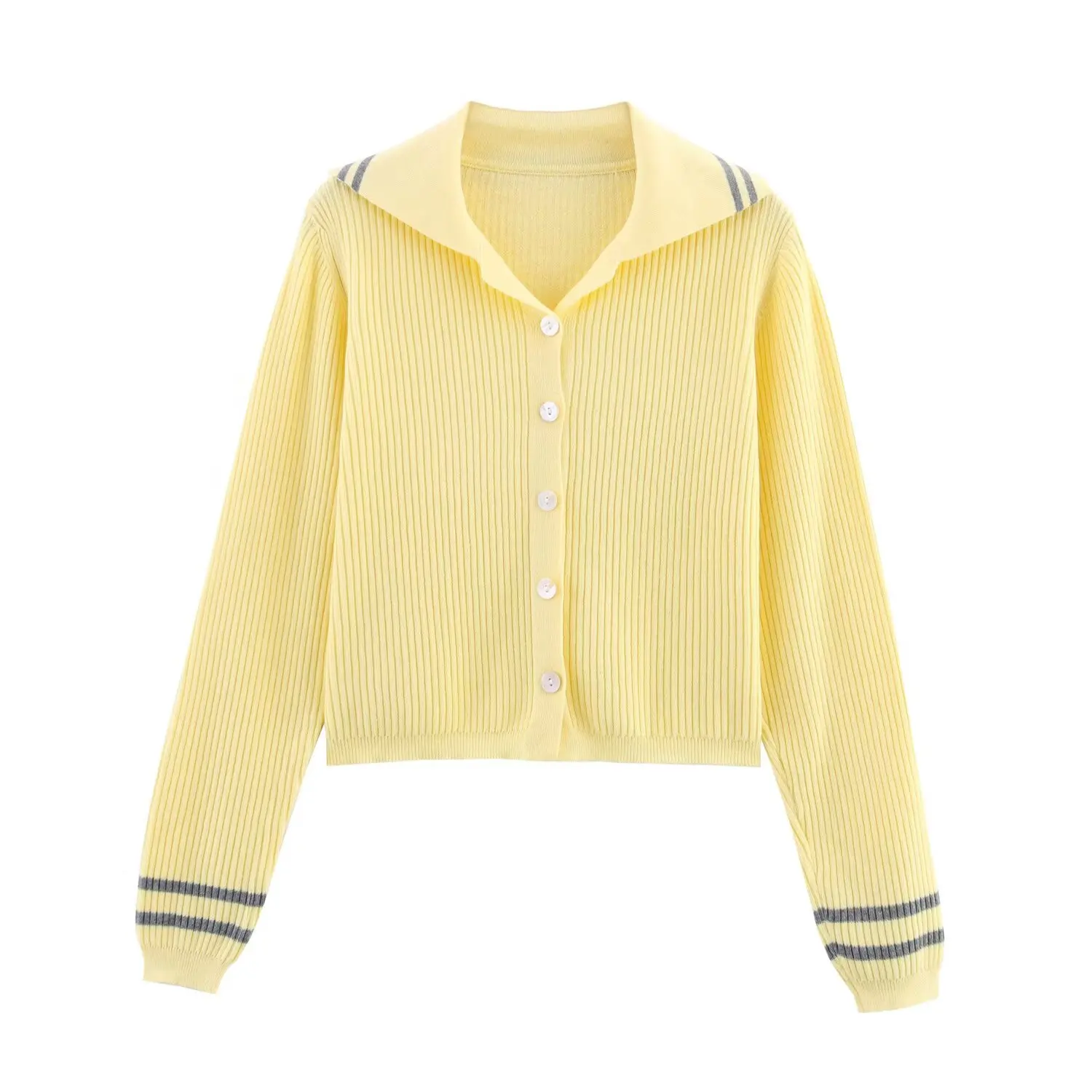 

Casual Retro Versatile Long Sve Knitted irt Color Blo Collar All-Match Outerwear for Women Comfortable Loose Fit Knitwear