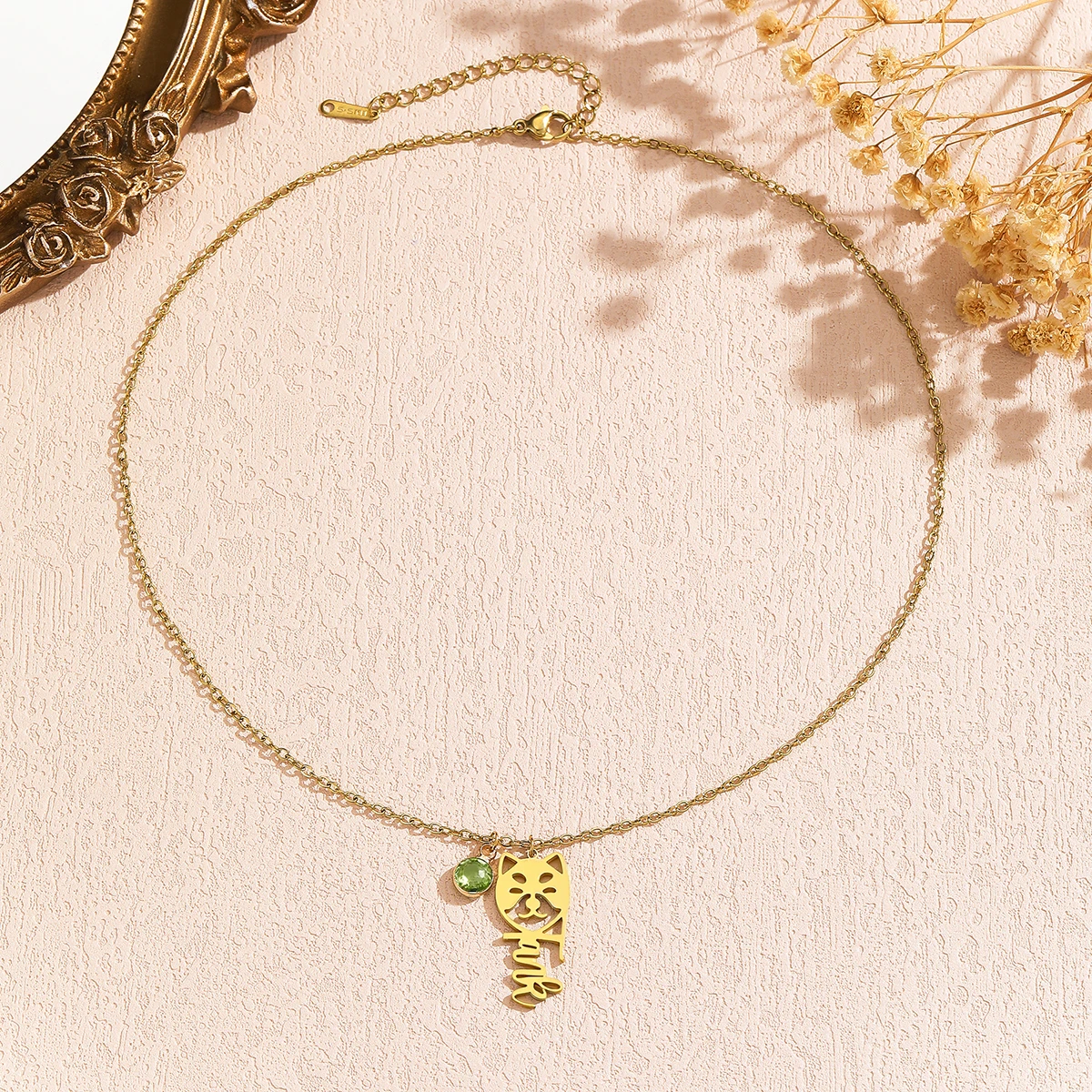

Custom Dog Name Necklace for Women Girl Pet Pendant Choker Chain Stainless Steel Jewelry Personalized Family Gift