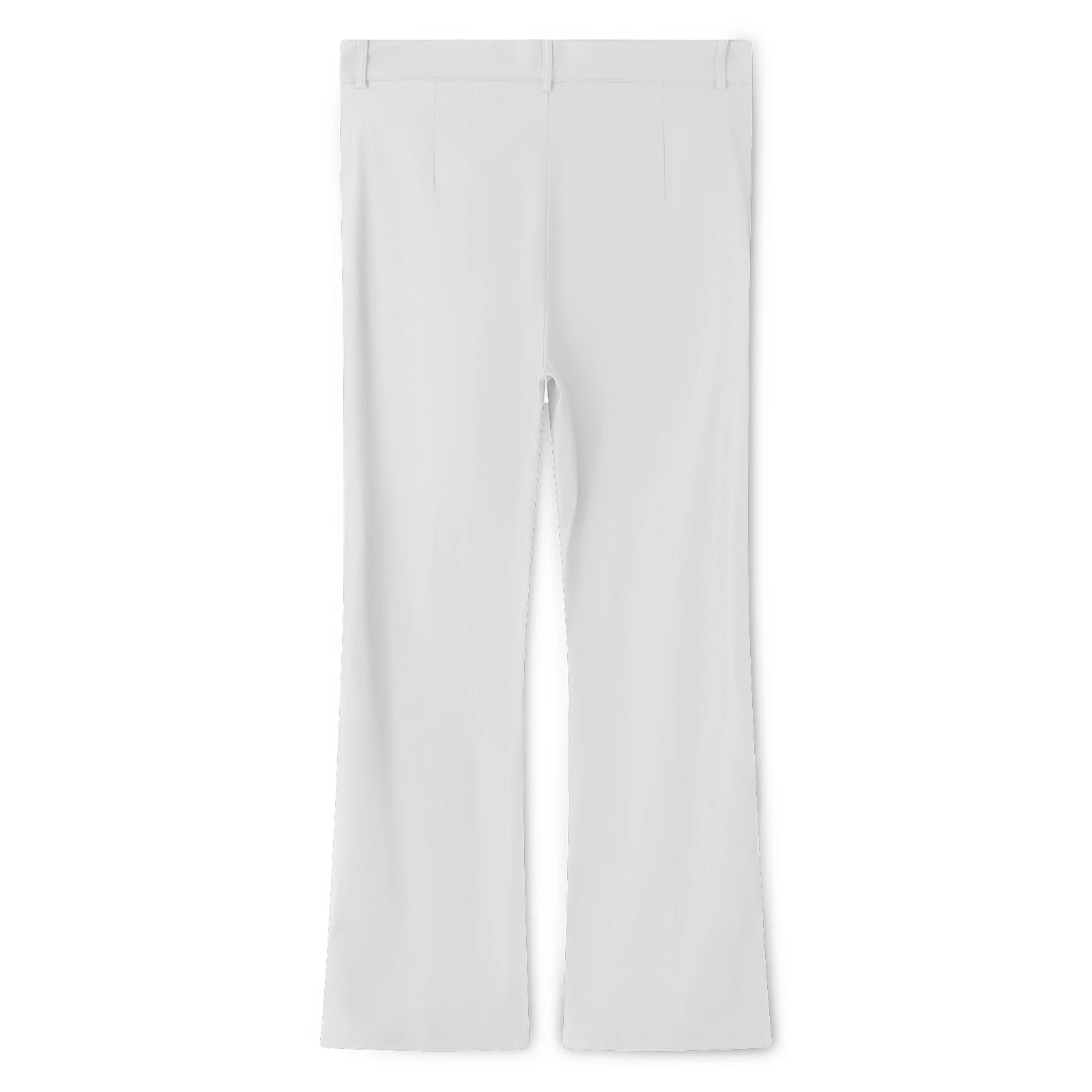 Men s Casual Strench Flare Pants Solid Color Mid Rise  Fit Trousers with Pockets