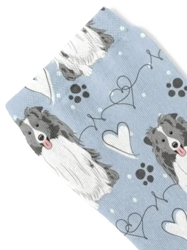 LOVE Blue Sheltie Dog Shetland Sheepdog Socks Soccer custom sports cool hockey Designer Man Socks Women's