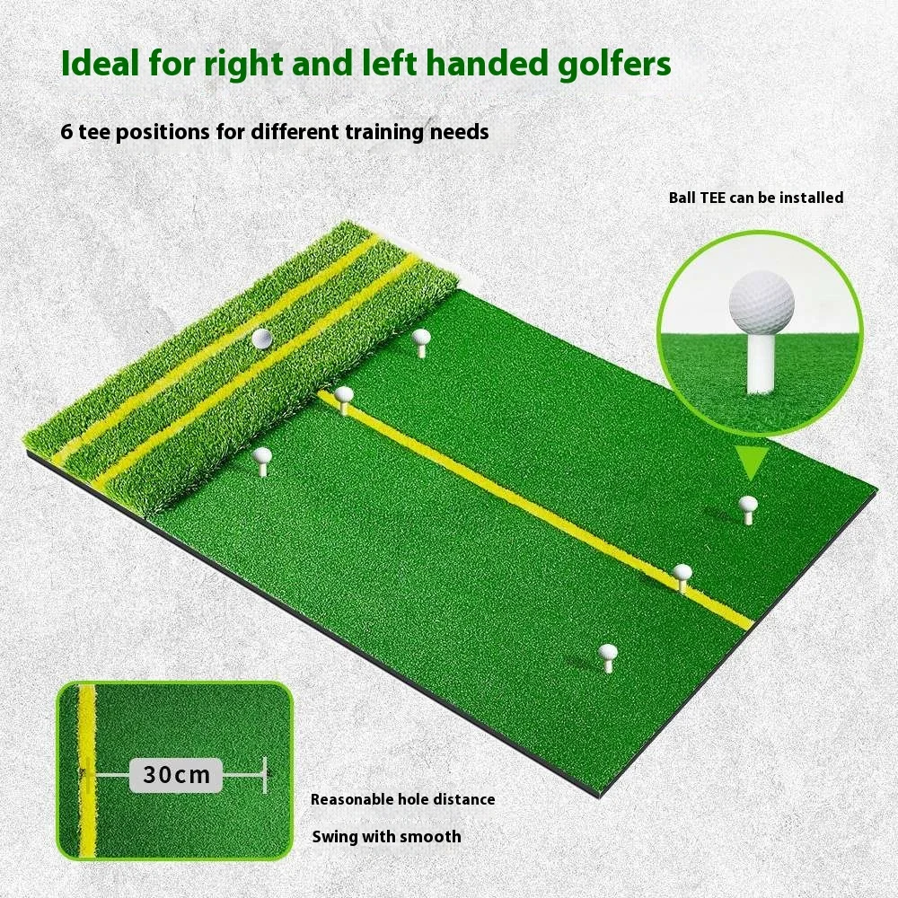 

Multifunctional Double Grass Practice Teaching Golf Batting Mat Golf Products-Marking Auxiliary Batting Mat