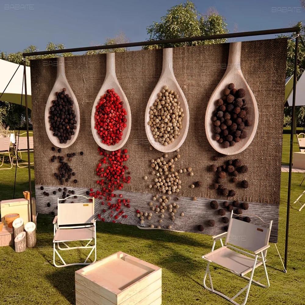

Grains Spices Peppers Large Size Flags Printing Patterns Interesting Birthday Party Decorations Banner