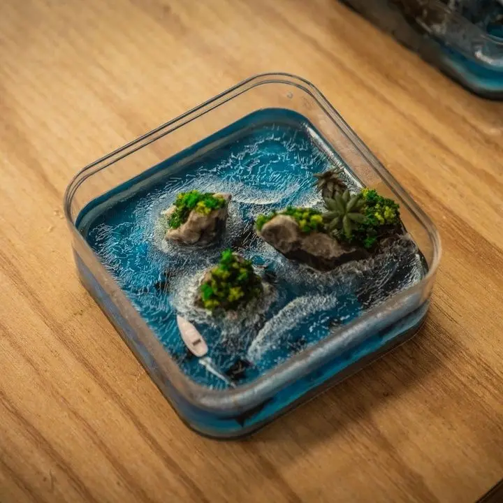 

Faroe Islands Miniature Landscape Model Handmade Home Decor Desk Ornament Gift Creative Nordic Scenery Resin Art